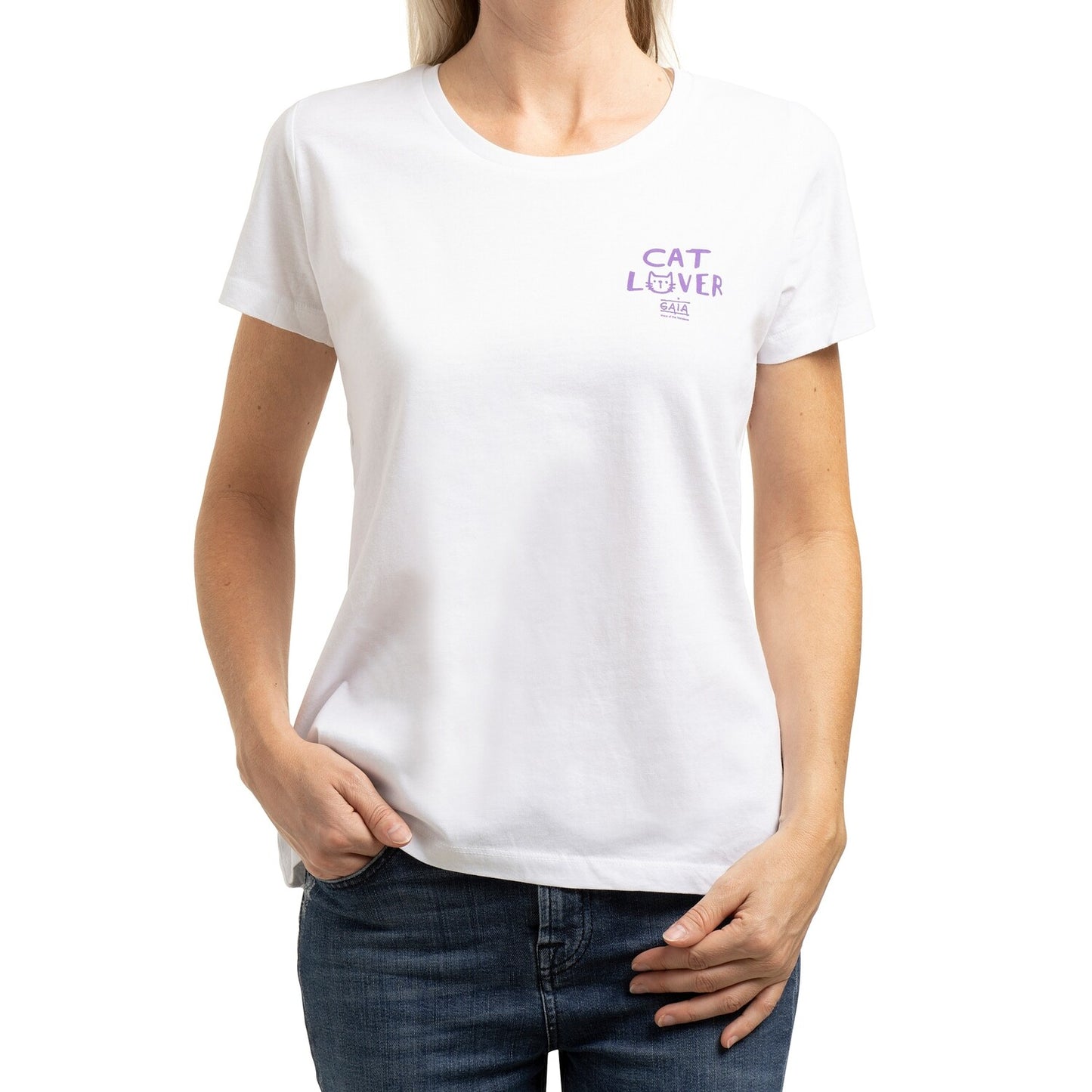 T-shirt 'Cat lover' (dames)