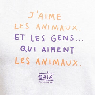 T-shirt 'J'aime les animaux' (dames)