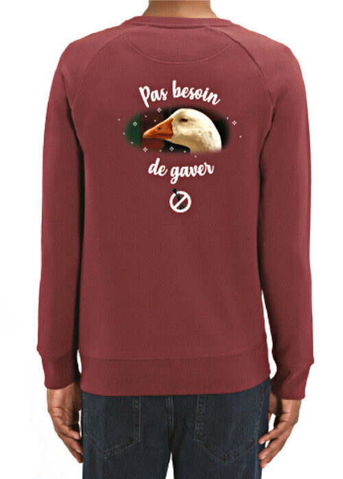 Kersttrui 'No need to force feed' (EN)