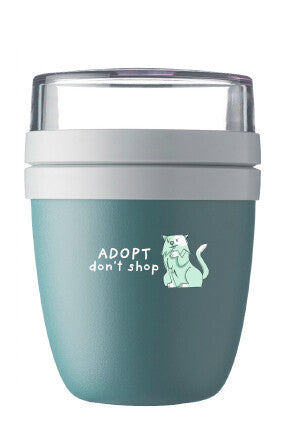 'Adopteer, koop niet' lunchpot