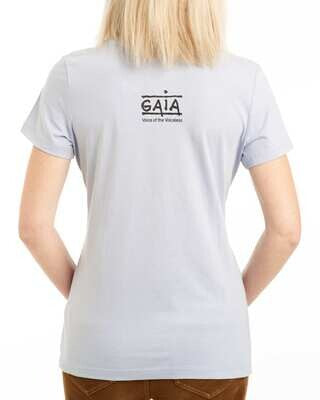 'Be my voice' t-shirt - lichtblauw (dames)