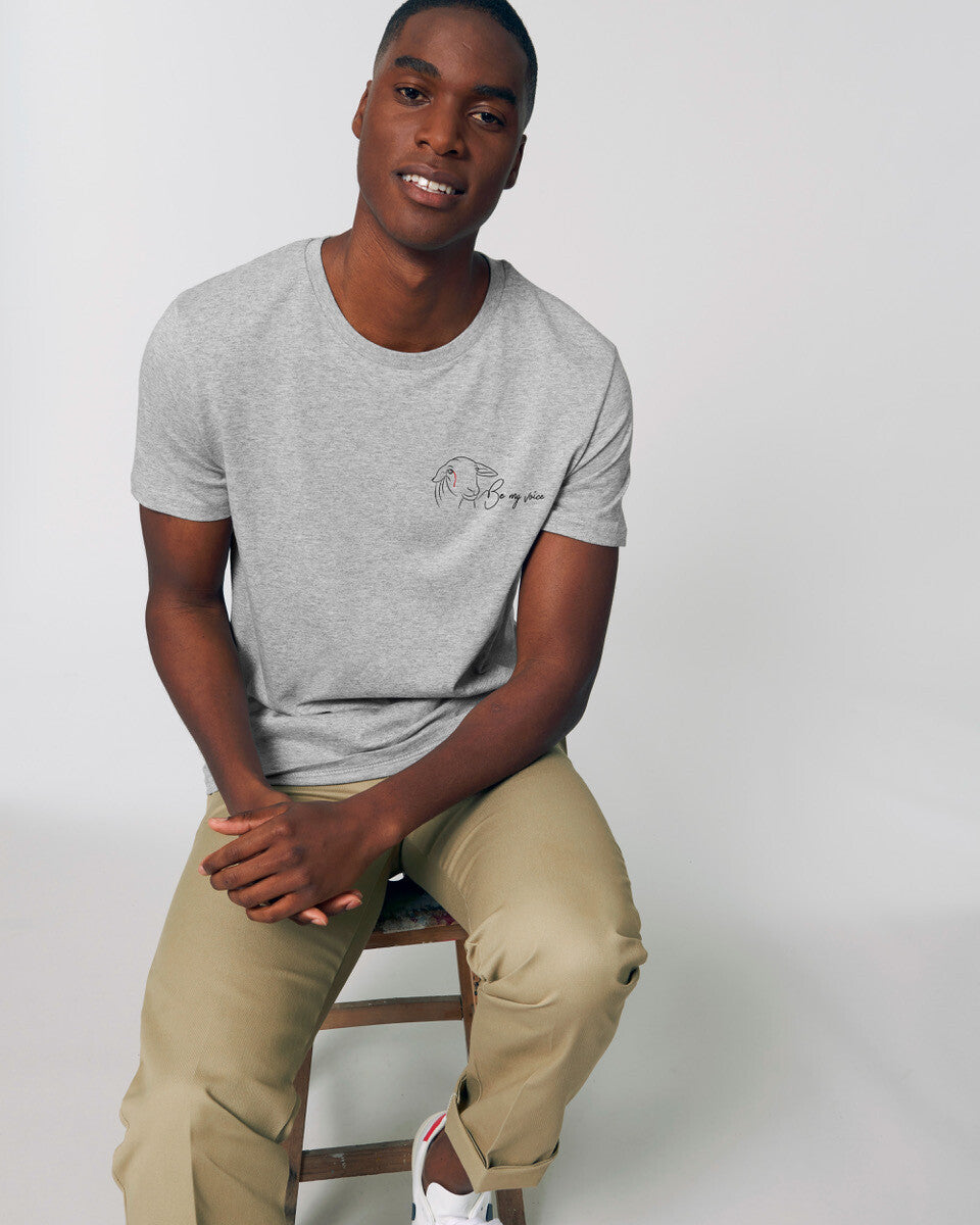 'Be my voice' t-shirt - lichtgrijs (heren)