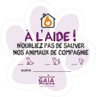 Huisdierensticker 'À L'AIDE !' (FR)