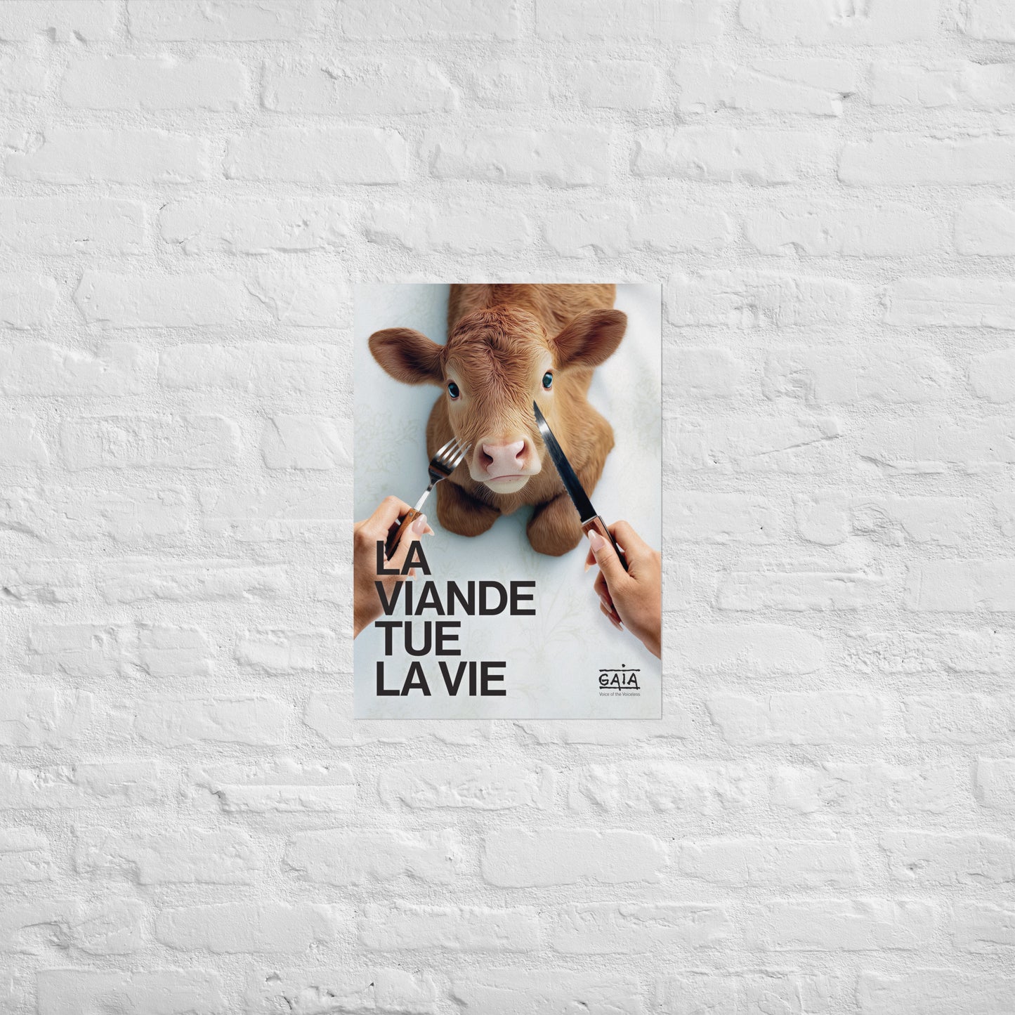 Pack 4 posters "La viande tue la vie" (FR)