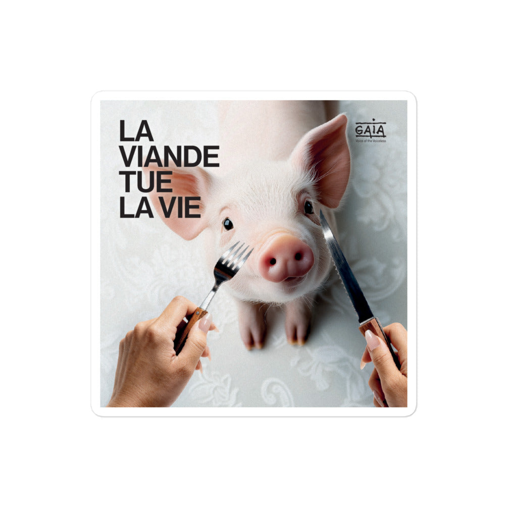 Stickerpack “Vlees doodt leven” (set van 4)